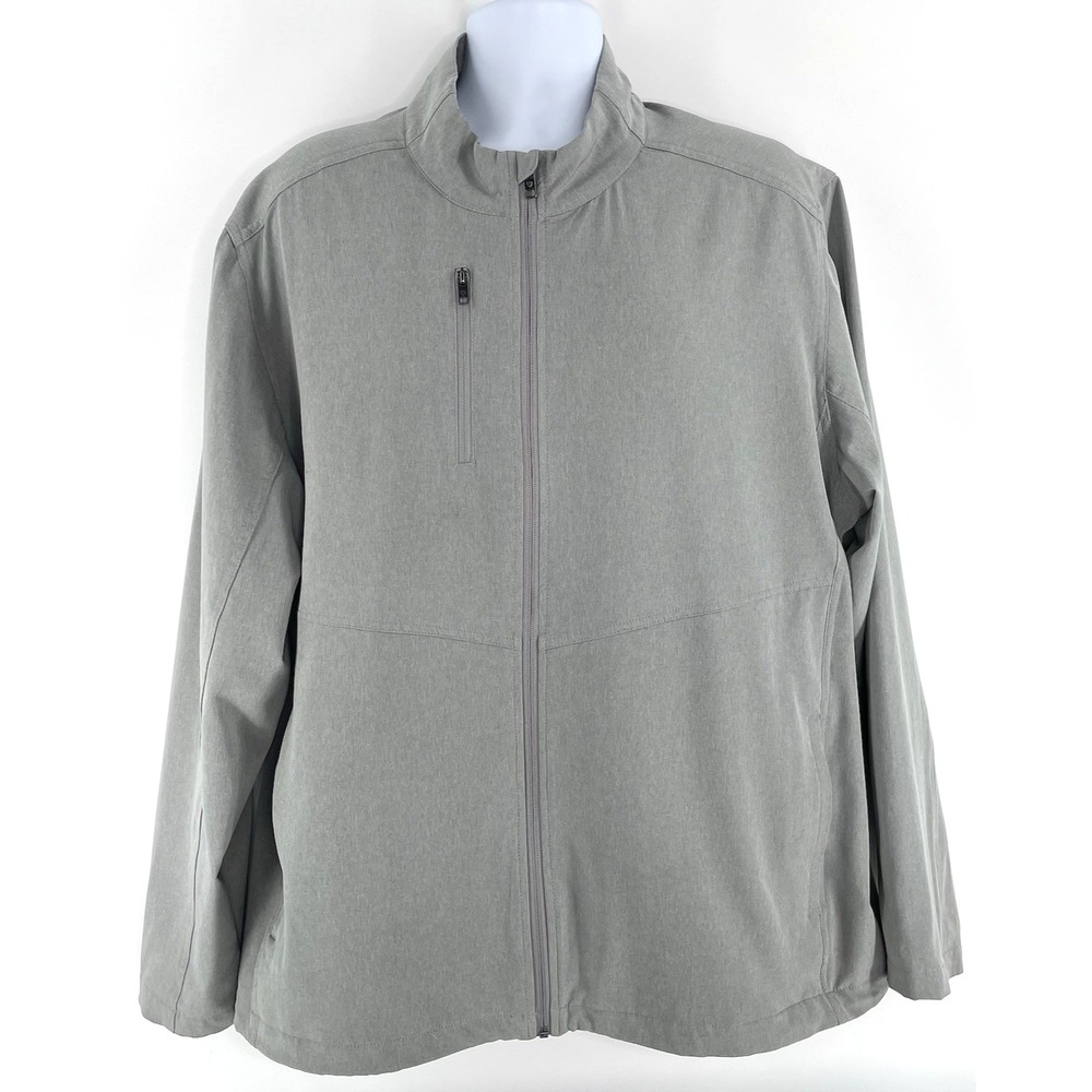 Graham Luxe‎ GL3121 Kash Men's XXL Full Zip Hybrid Stretch Jacket Gray